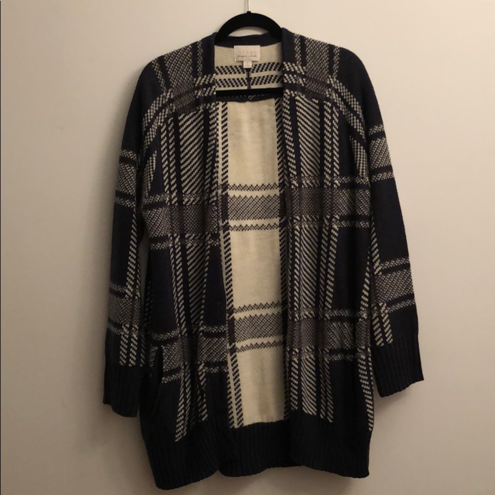 Oversized baggy plaid sweater